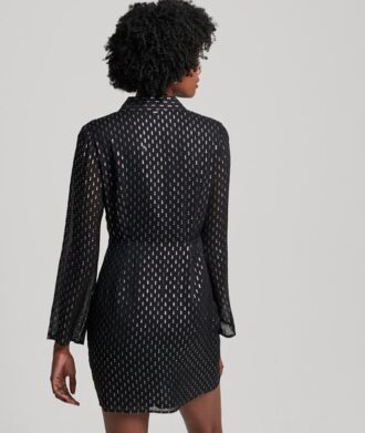 Bedrucktes Mini-Hemd-Kleid