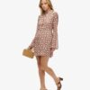Bedrucktes Mini-Hemd-Kleid Bedrucktes Mini-Hemd-Kleid