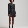 Bedrucktes Mini-Hemd-Kleid Bedrucktes Mini-Hemd-Kleid