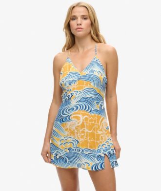 Bedrucktes Mini-Slip-Kleid
