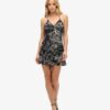 Bedrucktes Mini-Slip-Kleid Bedrucktes Mini-Slip-Kleid