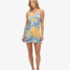 Bedrucktes Mini-Slip-Kleid Bedrucktes Mini-Slip-Kleid