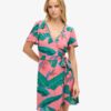 Bedrucktes Mini-Wickel-Kleid Bedrucktes Mini-Wickel-Kleid