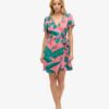 Bedrucktes Mini-Wickel-Kleid Bedrucktes Mini-Wickel-Kleid