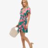 Bedrucktes Mini-Wickel-Kleid Bedrucktes Mini-Wickel-Kleid