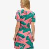 Bedrucktes Mini-Wickel-Kleid Bedrucktes Mini-Wickel-Kleid