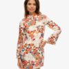 Bedrucktes Minikleid mit langen Ärmeln