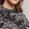 Bedrucktes Minikleid mit langen Ärmeln Bedrucktes Minikleid mit langen Ärmeln