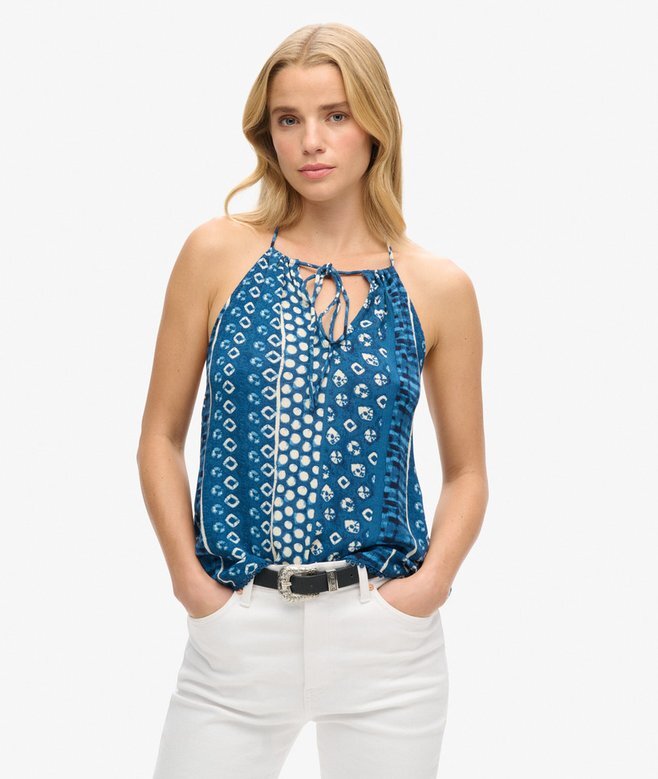 Bedrucktes Strand-Halter-Oberteil Bedrucktes Strand-Halter-Oberteil