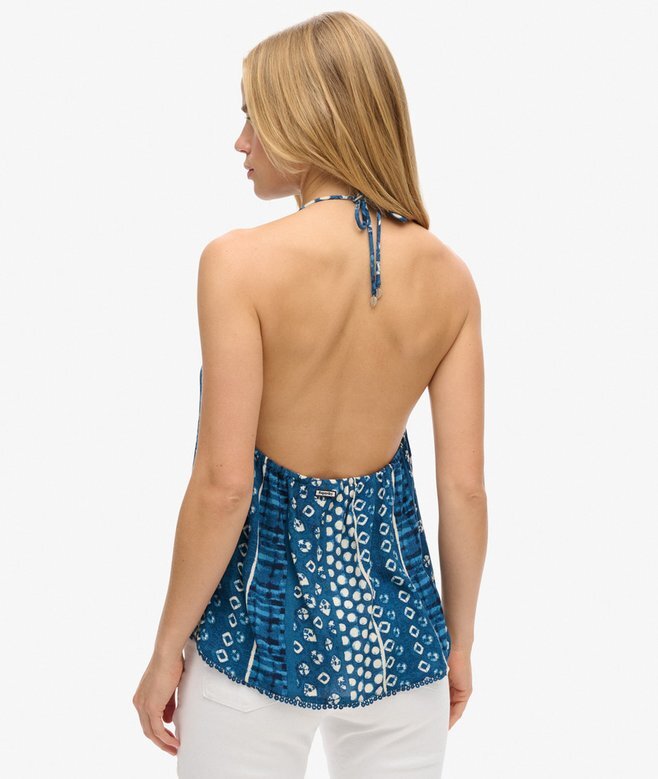 Bedrucktes Strand-Halter-Oberteil Bedrucktes Strand-Halter-Oberteil