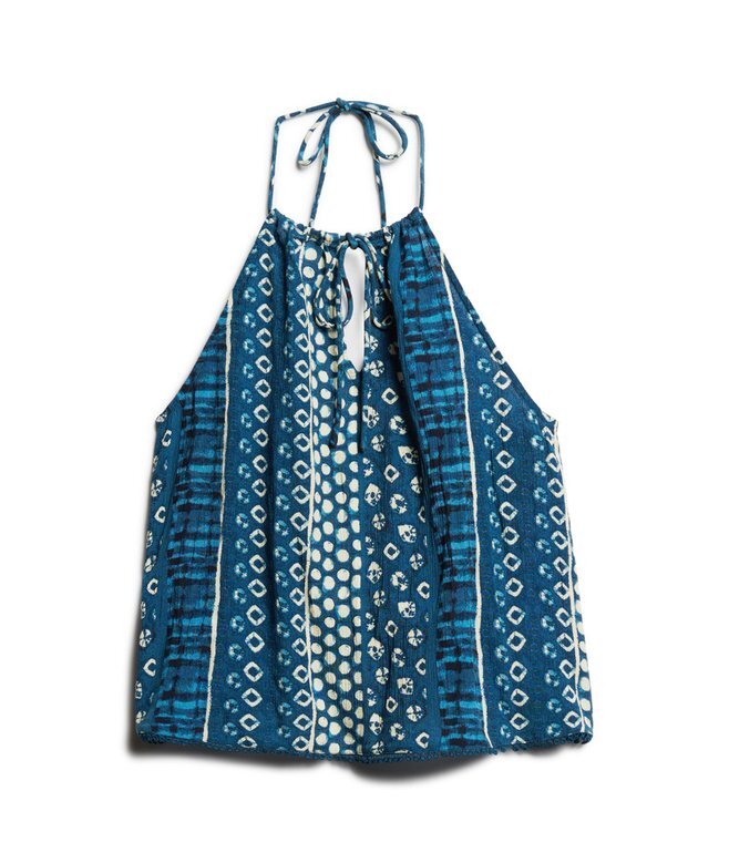 Bedrucktes Strand-Halter-Oberteil Bedrucktes Strand-Halter-Oberteil