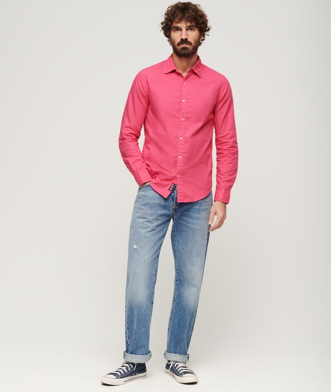 Überfärbtes Langarmhemd aus Organic Cotton Überfärbtes Langarmhemd aus Organic Cotton