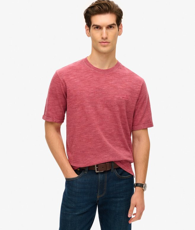 Überfärbtes Slub-Marl-T-Shirt Überfärbtes Slub-Marl-T-Shirt