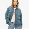 Bestickte Denim-Arbeitsjacke Bestickte Denim-Arbeitsjacke