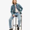 Bestickte Denim-Arbeitsjacke Bestickte Denim-Arbeitsjacke