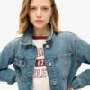 Bestickte Denim-Arbeitsjacke Bestickte Denim-Arbeitsjacke