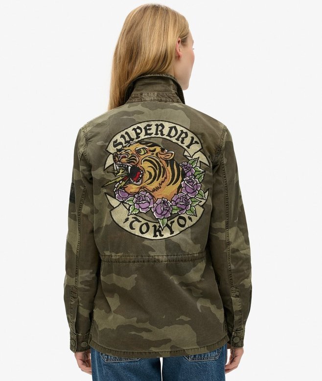 Bestickte Military-Feldjacke Bestickte Military-Feldjacke