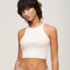 Besticktes Ripp-Racer-Top Besticktes Ripp-Racer-Top