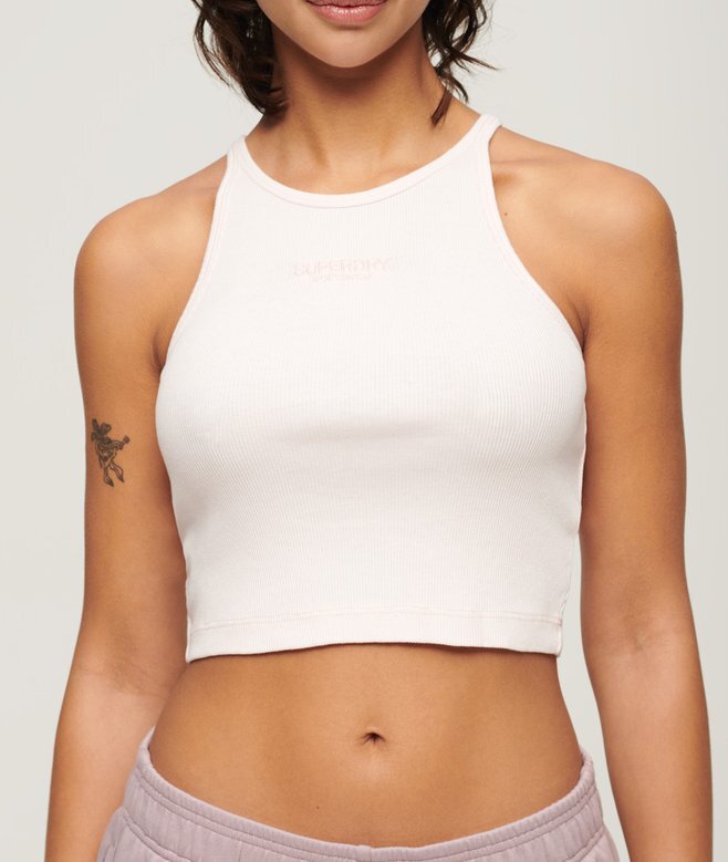 Besticktes Ripp-Racer-Top Besticktes Ripp-Racer-Top