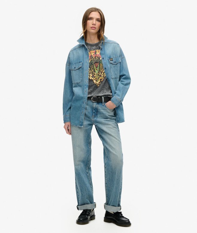 Biker-Rock-T-Shirt mit Grafik Biker-Rock-T-Shirt mit Grafik