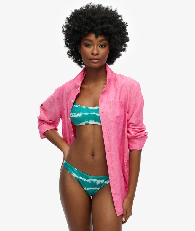 Bikini-Slip aus recyceltem Stoff mit Tie-Dye-Muster Bikini-Slip aus recyceltem Stoff mit Tie-Dye-Muster