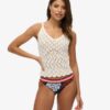 Bikini-Slip mit Vintage-Logo aus recyceltem Material Bikini-Slip mit Vintage-Logo aus recyceltem Material
