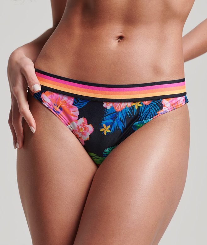 Bikini-Slip mit Vintage-Logo aus recyceltem Material Bikini-Slip mit Vintage-Logo aus recyceltem Material