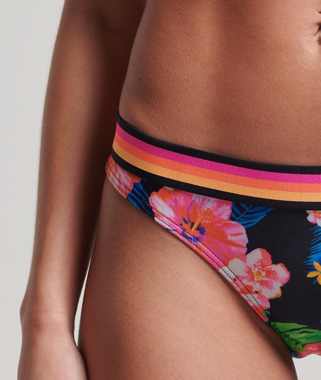 Bikini-Slip mit Vintage-Logo aus recyceltem Material Bikini-Slip mit Vintage-Logo aus recyceltem Material