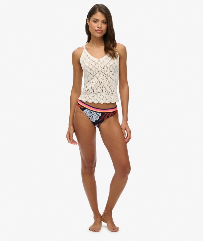 Bikini-Slip mit Vintage-Logo aus recyceltem Material Bikini-Slip mit Vintage-Logo aus recyceltem Material