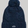 Bobble-Mütze mit Zopfmuster