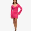 Bodycon-Mini-Kleid mit ausgestellten Ärmeln