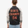 Bomberjacke aus Jersey mit College-Schriftzug