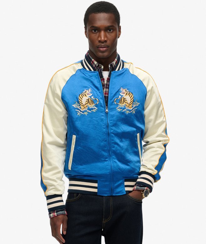 Bomberjacke mit Sukajan-Stickerei Bomberjacke mit Sukajan-Stickerei