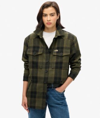 Borg-Kariertes Overshirt