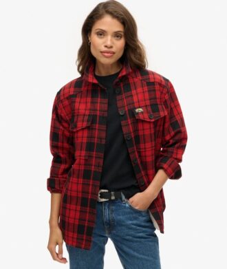 Borg-Kariertes Overshirt Borg-Kariertes Overshirt