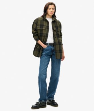 Borg-Kariertes Overshirt