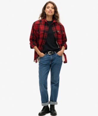 Borg-Kariertes Overshirt Borg-Kariertes Overshirt