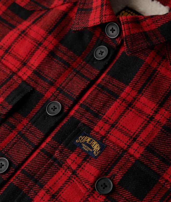 Borg-Kariertes Overshirt Borg-Kariertes Overshirt