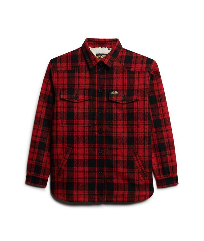 Borg-Kariertes Overshirt Borg-Kariertes Overshirt
