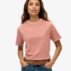Boxy Loose T-Shirt mit gesticktem Core-Logo Boxy Loose T-Shirt mit gesticktem Core-Logo