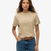 Boxy Loose T-Shirt mit gesticktem Core-Logo Boxy Loose T-Shirt mit gesticktem Core-Logo