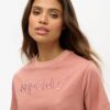 Boxy Loose T-Shirt mit gesticktem Core-Logo Boxy Loose T-Shirt mit gesticktem Core-Logo