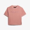 Boxy Loose T-Shirt mit gesticktem Core-Logo Boxy Loose T-Shirt mit gesticktem Core-Logo