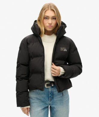 Boxy-Puffer-Jacke mit Kapuze
