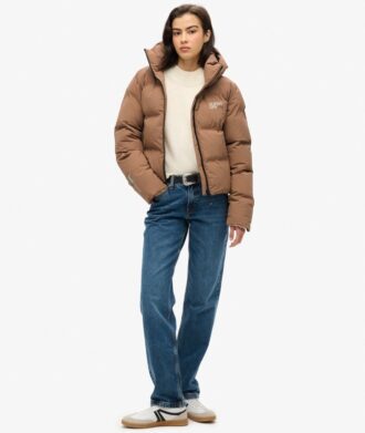 Boxy-Puffer-Jacke mit Kapuze