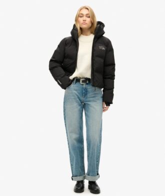 Boxy-Puffer-Jacke mit Kapuze