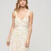 Cami-Kleid mit V-Ausschnitt und Spitzenbesatz Cami-Kleid mit V-Ausschnitt und Spitzenbesatz
