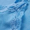 Cami-Oberteil aus Organic Cotton mit Vintage-Rippbündchen und Spitzenbesatz