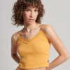 Cami-Oberteil mit Rippspitzenbesatz Cami-Oberteil mit Rippspitzenbesatz