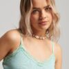 Cami-Oberteil mit Rippspitzenbesatz Cami-Oberteil mit Rippspitzenbesatz
